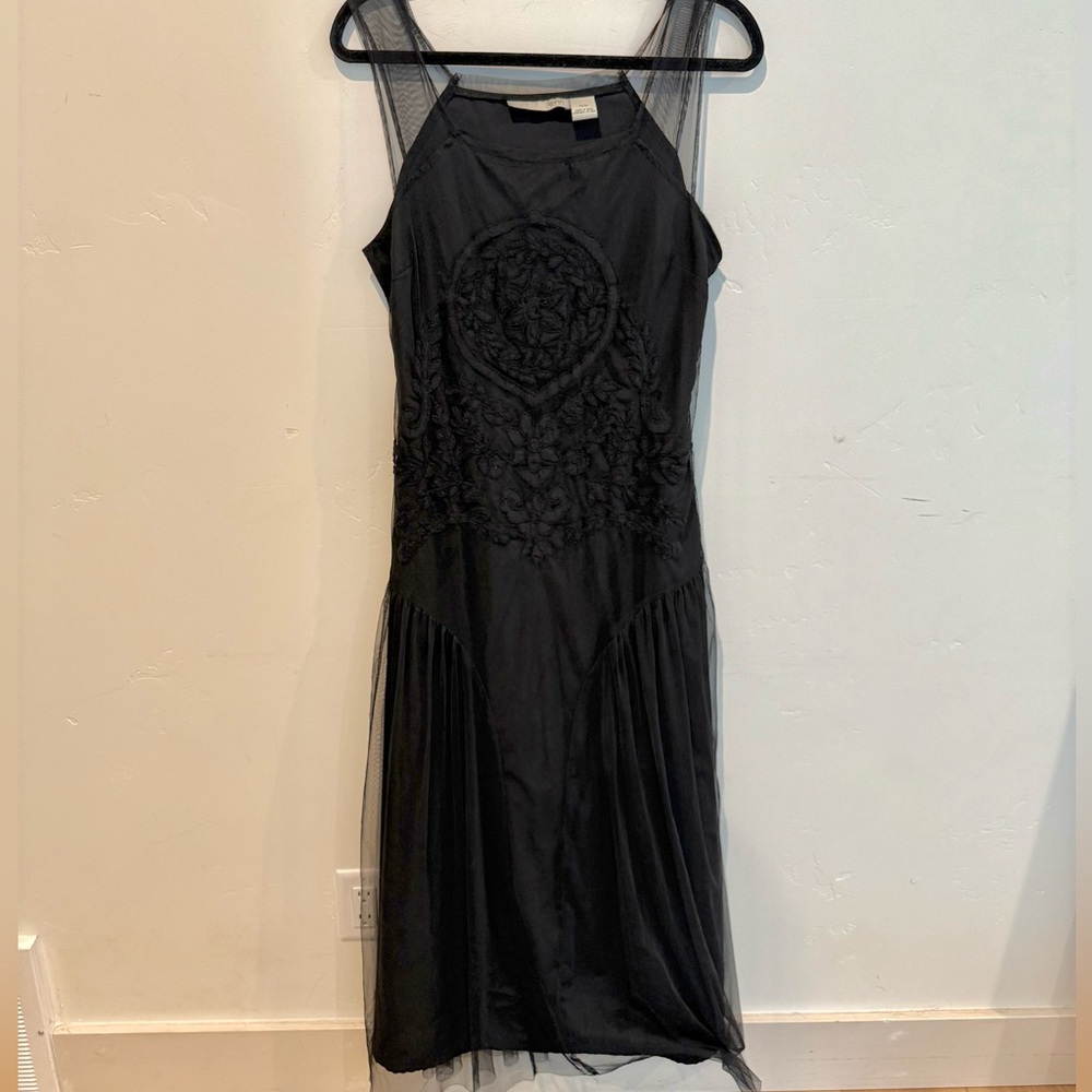 Kersh Black Midi Maxi Dress Womens Medium Whimsi Goth Witchy Cosplay Wicked